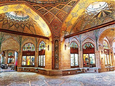 کاروانسرای سعدالسلطنه قزوین بزرگ‌ترین کاروانسرای سرپوشیده درون‌شهری جهان
